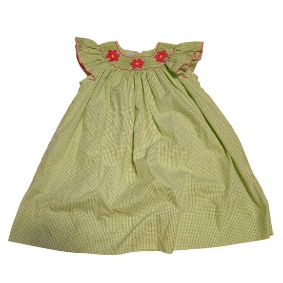 Edgehill Collection Gingham Floral Embroidered Dress - Picture 1 of 6